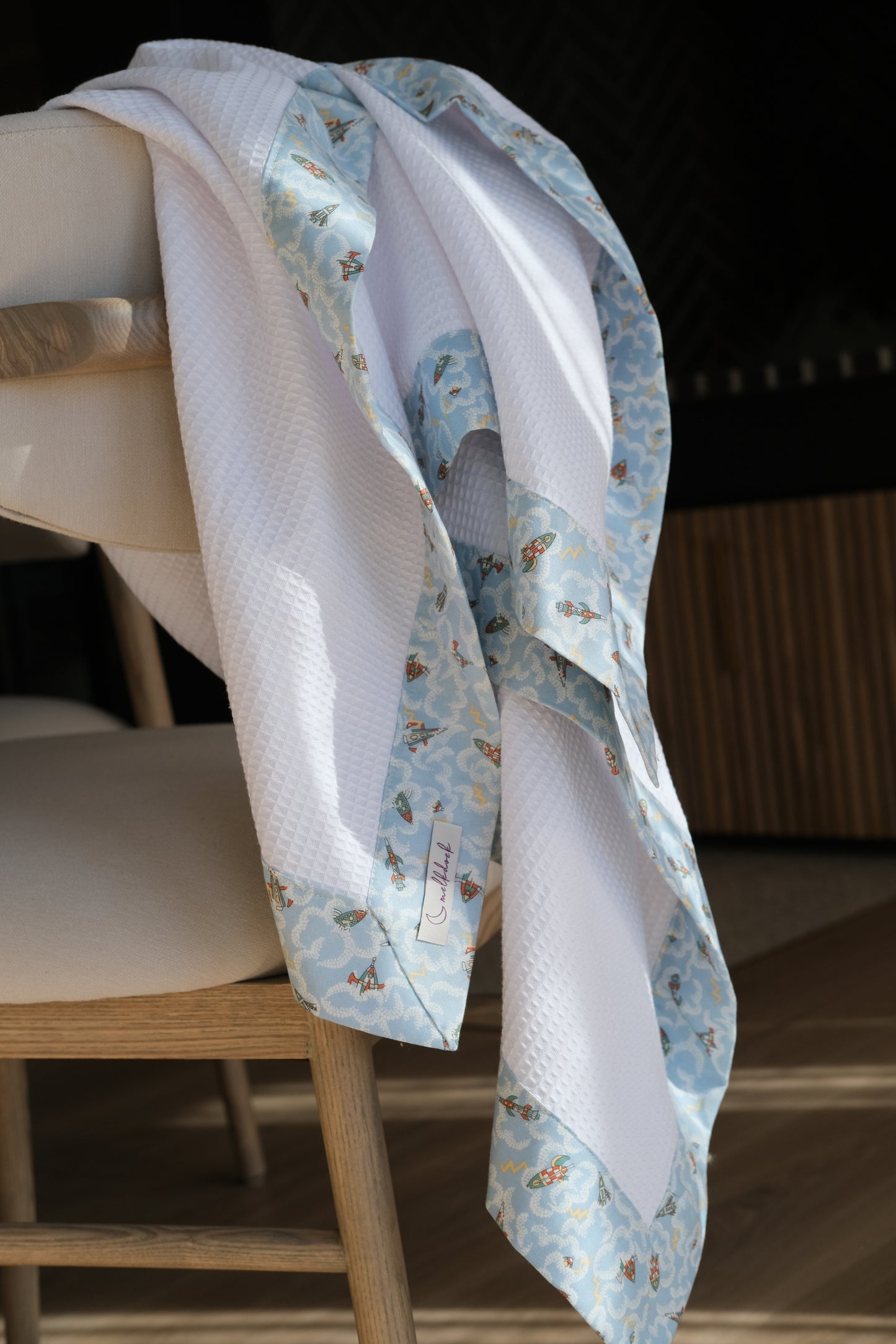Melkdoek x Liberty Fabrics in Adventures in the Sky